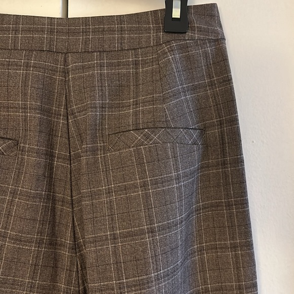 Gentle Herd 100% Wool Plaid Checkered Pleated Wide Leg Trouser - Picture 15 of 17